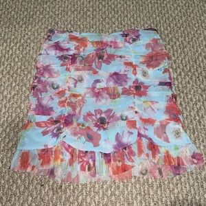 Victoria Secret mini skirt with ruffle and ruching. Size small